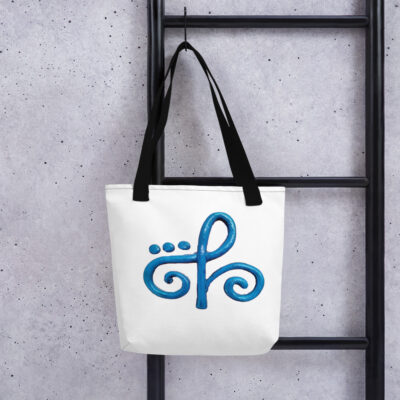 tote bag with zibu symbol